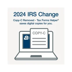 Adams 2024 1099-DIV Tax Form with Access to Adams Tax Forms Helper, 4-Part, 2-Up, Copy A, 1, B, 2, 10/Pack (STAX5DV-24)