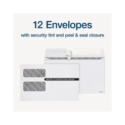 Adams 2024 1099-INT Tax Form with Self-Seal Envelope, 4-Part, 2-Up, Copy A, 1, B, 2, 12/Pack