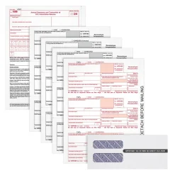 Adams 2024 1099-NEC 4-Part Laser/Inkject Tax Forms with Envelopes and software, 50/pack (LNEC425Q)