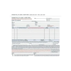 Adams 3-Part Carbonless Bill of Lading, 8.5"L x 7.44"W, 250 Sets/Book (B3876)