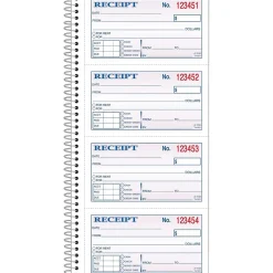 Adams 2-Part Carbonless Receipt Book, 5" x 11", 200 Sets/Book (SC1152)