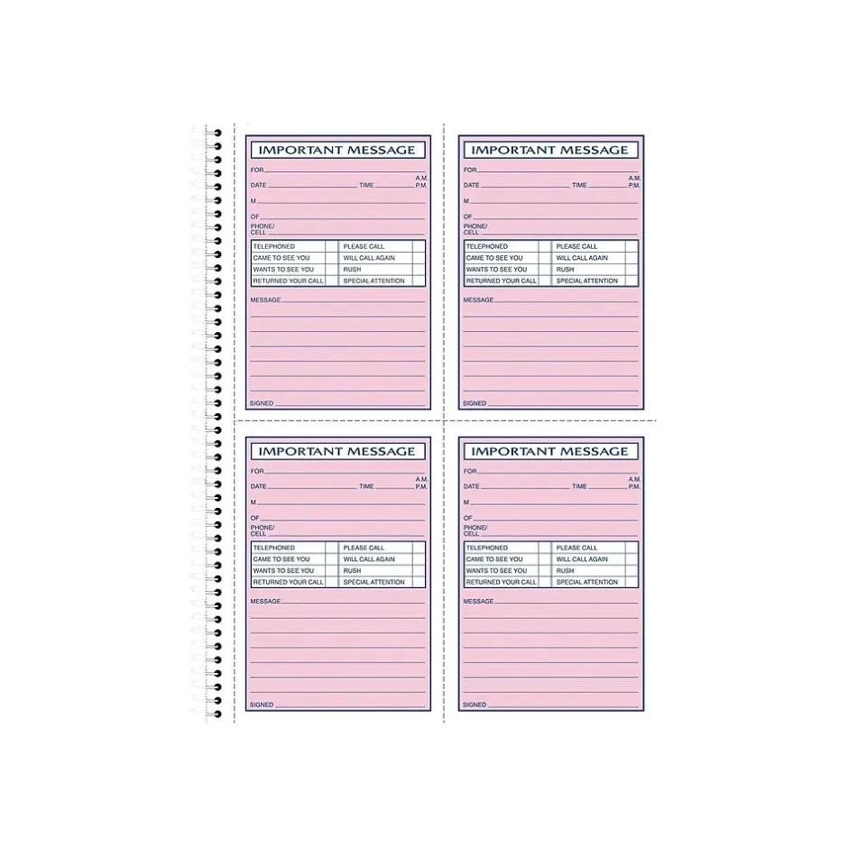 Adams Phone Message Pad, 5.5" x 3.8", Ruled, Pink, 50 Sheets/Pad (SC1184D) Best