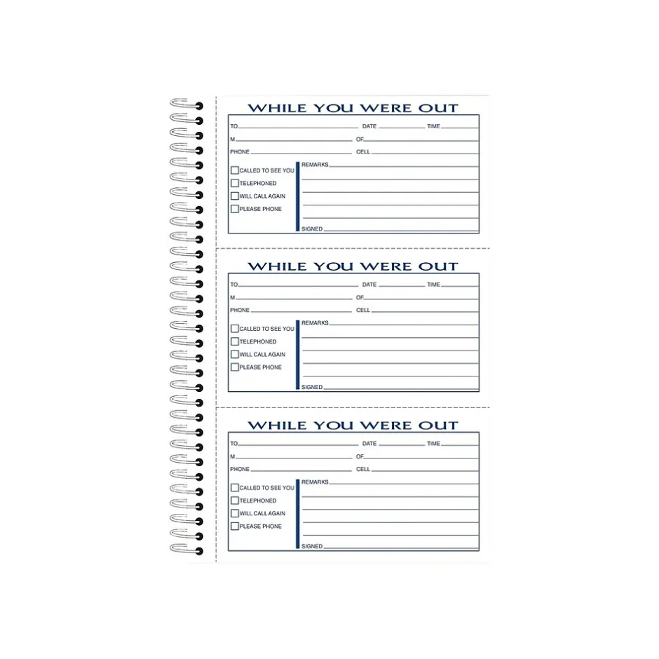 Adams Phone Message Pad, 5.5" x 8.5", Ruled, White, 100 Sheets/Pad (SC8603D) Best
