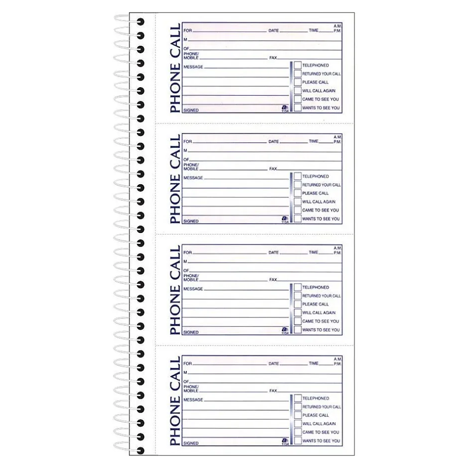 Adams Phone Message Pad, 5.5" x 11", White, 100 Sheets/Pad, 2 Pads/Pack (SC1154-2D) Hot