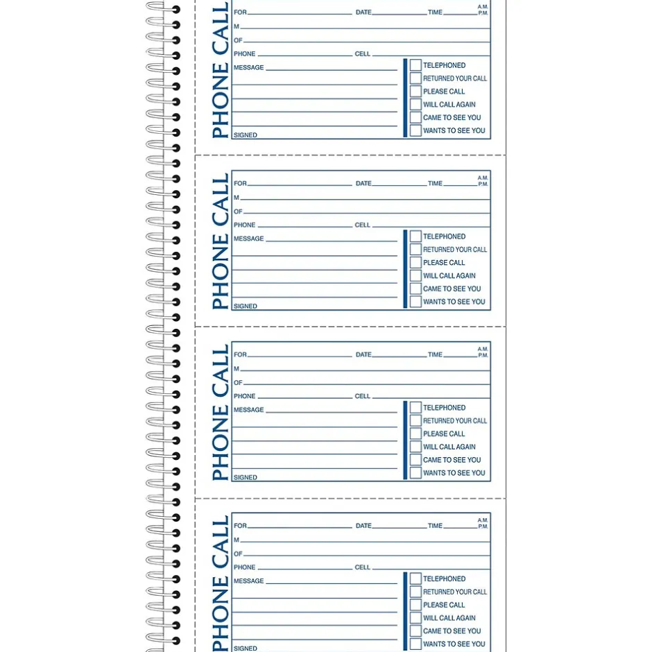 Adams Phone Message Pad, 5.5" x 11", White, 100 Sheets/Pad, 2 Pads/Pack (SC1154-2D) Hot