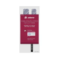 Adams 2024 Self-Seal Security-Tinted Double-Window 1099 Tax Envelope, 8.75" x 3.75", White, 25/Pack (STAX3-24)