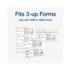 Adams 2024 Self-Seal Security-Tinted Double-Window 1099 Tax Envelope, 8.75