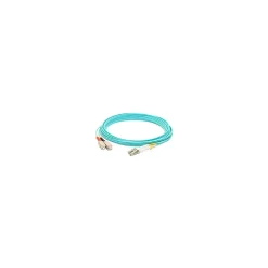 AddOn® 9.8' Laser-Optimized OM3 Multi-Mode Fiber Duplex SC to LC Male/Male Patch Cable, Aqua