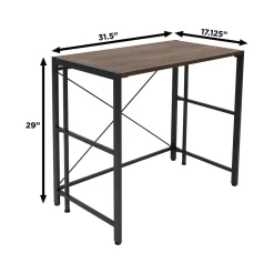 Advantus Flipshelf 32"W Computer Desk, Wood Grain/Black (39338)