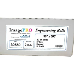 Alliance ImagePRO Wide-Format Bond Paper Roll, 30" x 500', 2/Carton (30550)