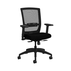 Allsteel Quip Ergonomic Mesh Back Swivel Task Chair, Black/Carbon (STNOBLK)