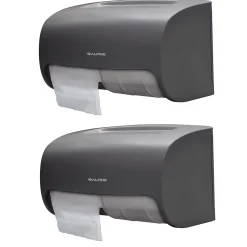 Alpine Industries Side-by-Side Double Roll Toilet Tissue Dispenser, Gray, 2/Pack (452-GRY-2PK)