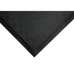 Anderson Cushion Station™ Nitrite Rubber Anti-Fatigue Floor Mat Without Holes, 4' x 12.3', Black