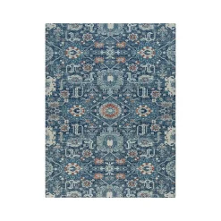 Anji Mountain Rug'd Alta Carpet & Hard Floor Chair Mat, 36" x 48", Blue/Ivory Polyester (AMB9033)