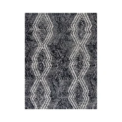Anji Mountain Rug'd Smiljan Carpet & Hard Floor Chair Mat, 36" x 48", Black/White Polyester (AMB9022)