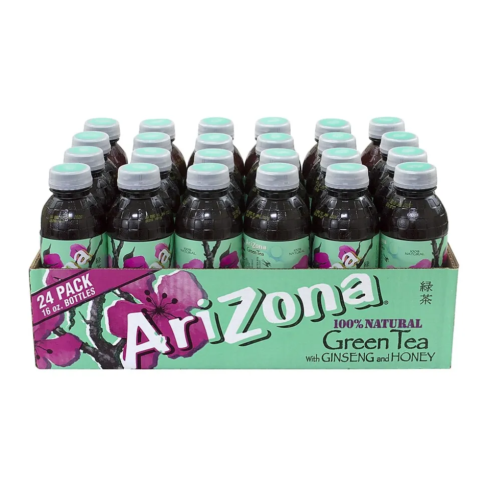 Arizona Green Tea Ginseng and Honey, 16 Oz., 24/Pack (900-00086)