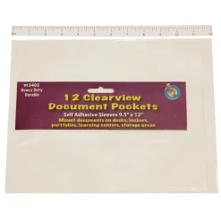 Ashley Heavy Duty Self-Adhesive Sheet Protector, 9" x 12", Clear, 12 Per Pack, 3 Packs (ASH10405-3) Online