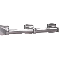 ASI® Bathroom Tissue Dispenser, Double Roll, Surface Mounted, Stainless Steel, 2"H x 3 7/8"W x 13 1/2"L