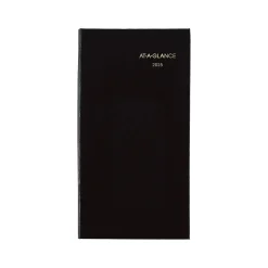 AT-A-GLANCE Fine Pocket Hardcover Diary, 3" x 6", Ruled, Black (72-02-05-25) Sale