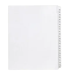 Avery Allstate Pre-Printed 126-150 Paper Divider, White, Set (01706) Sale