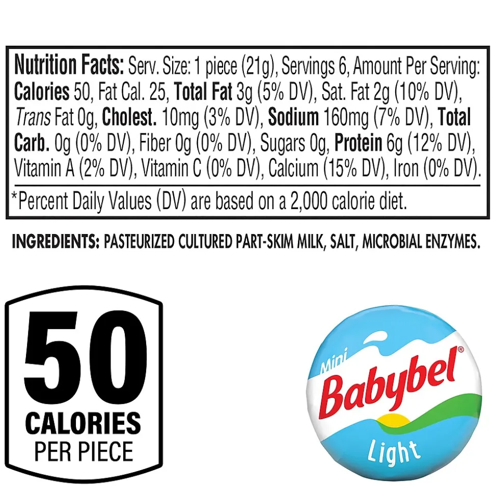 Babybel Mini Variety Cheese, 4.5 oz., 5/Pack (600-00234)