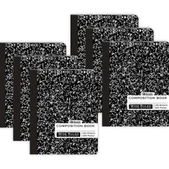 Bazic 1-Subject Composition Notebooks, Wide Ruled, 100 Sheets, Multicolor, 6/Bundle (BAZ508-6)