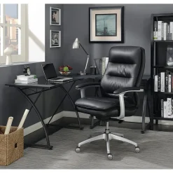 Beautyrest Platinum Sofil Bonded Leather Executive Chair, Black (49404B)