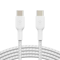 Belkin BOOST CHARGE 3.3 ft. Braided USB-C to USB-C Cable, White (CAB004BT1MWH)