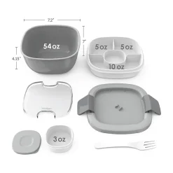 bentgo Salad Container, Gray, 54 oz. (BGOSAL-Y) Best