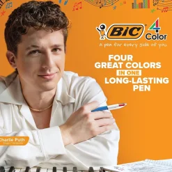BIC 4-Color Retractable Ballpoint Pen, Medium Point, Multicolor Ink (24623/MM11) Best