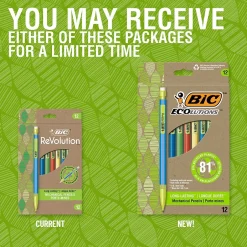 BIC Ecolutions Mechanical Pencils, 0.7mm, #2 Medium Lead, Dozen (MPE12-BLK) Outlet