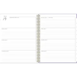 Blue Sky 2024-2025 Belinda Selene Sienna Lilac 8.5" x 11" Academic Weekly & Monthly Planner, Plastic Cover, Purple/White Hot