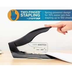 Bostitch Black Heavy Duty Desktop Stapler, 100-Sheet Capacity, Staples Included, Black (AMAX1300) Outlet