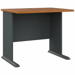 Bush Business Furniture Cubix 36"W Desk, Natural Cherry/Slate (WC57436)