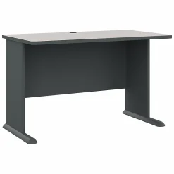 Bush Business Furniture Cubix 48"W Desk, Slate/White Spectrum (WC8448A)