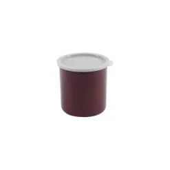 Cambro 1 1/5 Qt. Brown Crock with Lid, 5 1/16" Dia x 4 3/16" H, Brown (CP12195)
