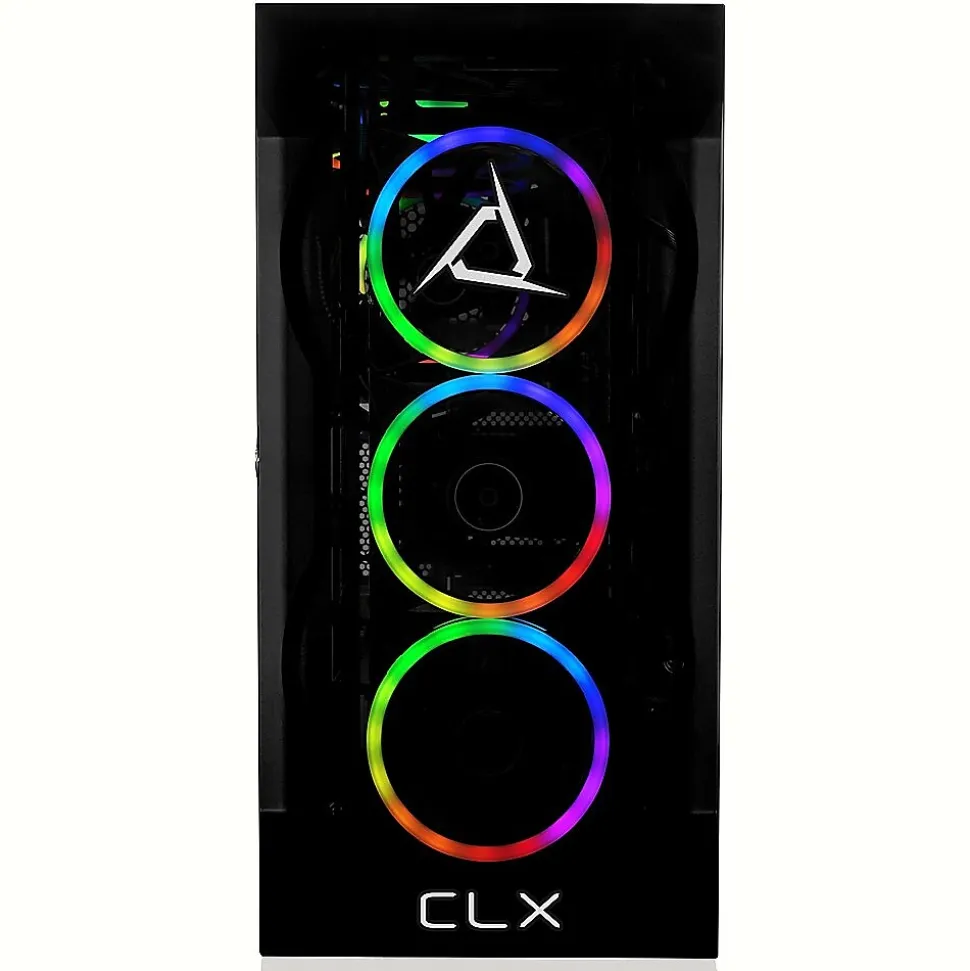 CLX SET TGMSETRTH2A01BM Gaming Desktop Computer, AMD Ryzen 9 7900X, 32GB Memory, 1TB SSD, 4TB HDD