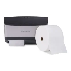 Coastwide Professionalâ„¢ J-Series Duo Bath Tissue Dispenser, Black/Metallic (CWJ2BT-S)
