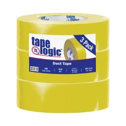 Colored Duct Tape, Yellow, 2" x 60 yards, 3/Pack