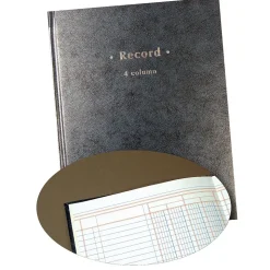 Columnar Book, 4-Columns, 7.25" x 9.5", Blue Marble, 40 Sheets/Book (217745)