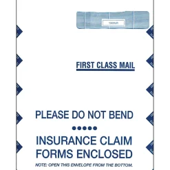 ComplyRight CMS-1500 Self Seal Security Tinted Window Envelope 9" x 12 1/2", White/Blue, 100/Pack (1500LR)