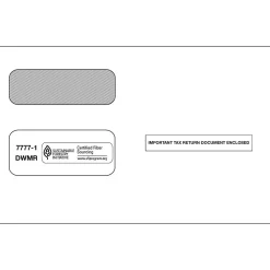 ComplyRight Moistenable Glue Security Tinted Double Window Tax Envelopes, 5 5/8" x 9", 50/Pack (1095CENV50)
