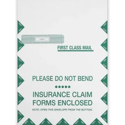 ComplyRight Self Seal Document Envelope 9" x 12 1/2", White/Green, 100/Pack (1492LL)