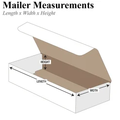 Corrugated Mailers, 12" x 9" x 4", White, 50/Bundle (MLR1294)