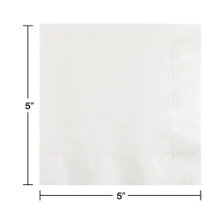 Creative Converting Touch of Color Beverage Napkin, 2-ply, White, 600 Napkins/Pack (DTC259000BNAP)