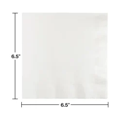Creative Converting Touch of Color Lunch Napkin, 2-ply, White, 150 Napkins/Pack (DTC139140135NAP)
