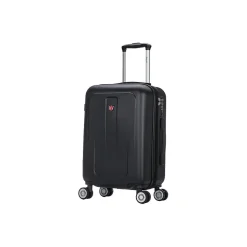 DUKAP Crypto 19.75" Hardside Carry-On Suitcase, 4-Wheeled Spinner, TSA Checkpoint Friendly, Black (DKCRY00S-BLK)