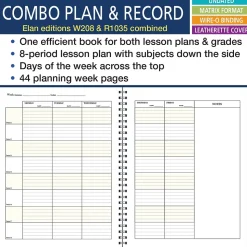 ELAN Undated Combination Plan and Record Book, 8.5" x 11", 30/Pack (PR8-1035-CP)