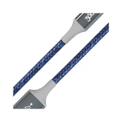 360 Electrical Braided USB C USB A 4" Cable, Navy (360654-NV)
