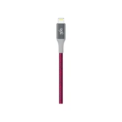 360 Electrical Habitat 4' USB A Male/Lightning 8-Pin Male, Cranberry (360650-CB)